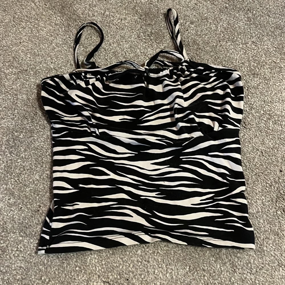 Brandy Melville Jennifer zebra tank top